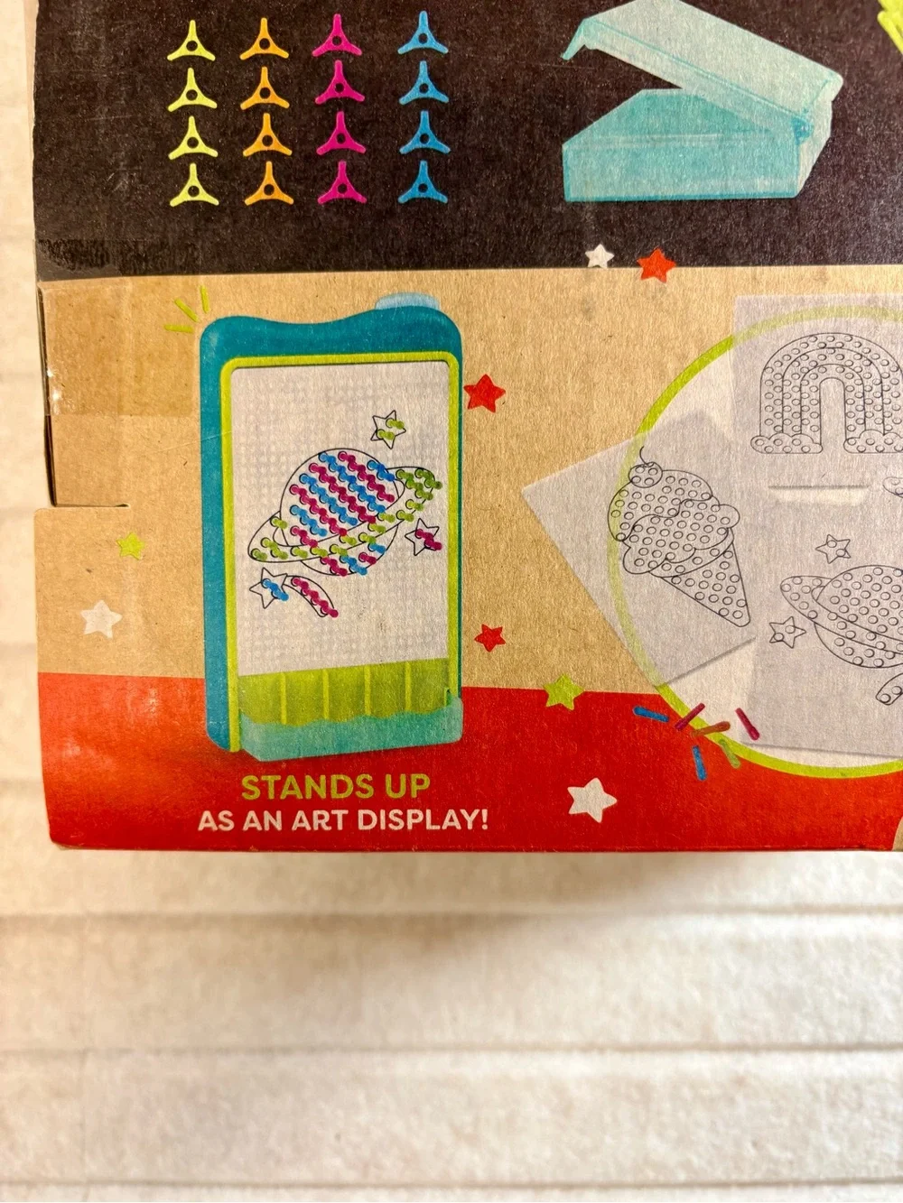 Light-Up Marble Drop Pegboard Toy - Teal Frame with Multicolor Pegs